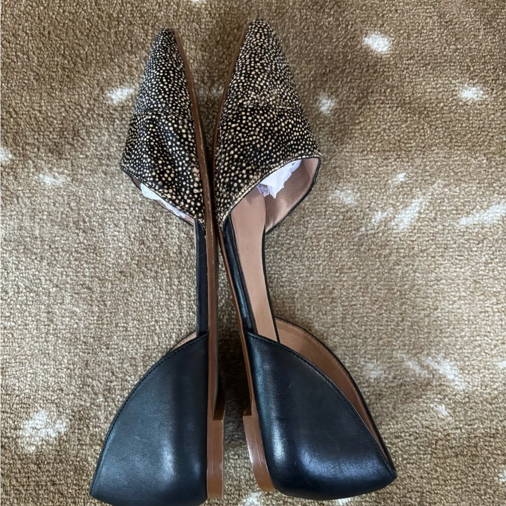 Madewell D’ Orsay Pointed Flats-Dotted Calf Hair - Picture 4 of 7